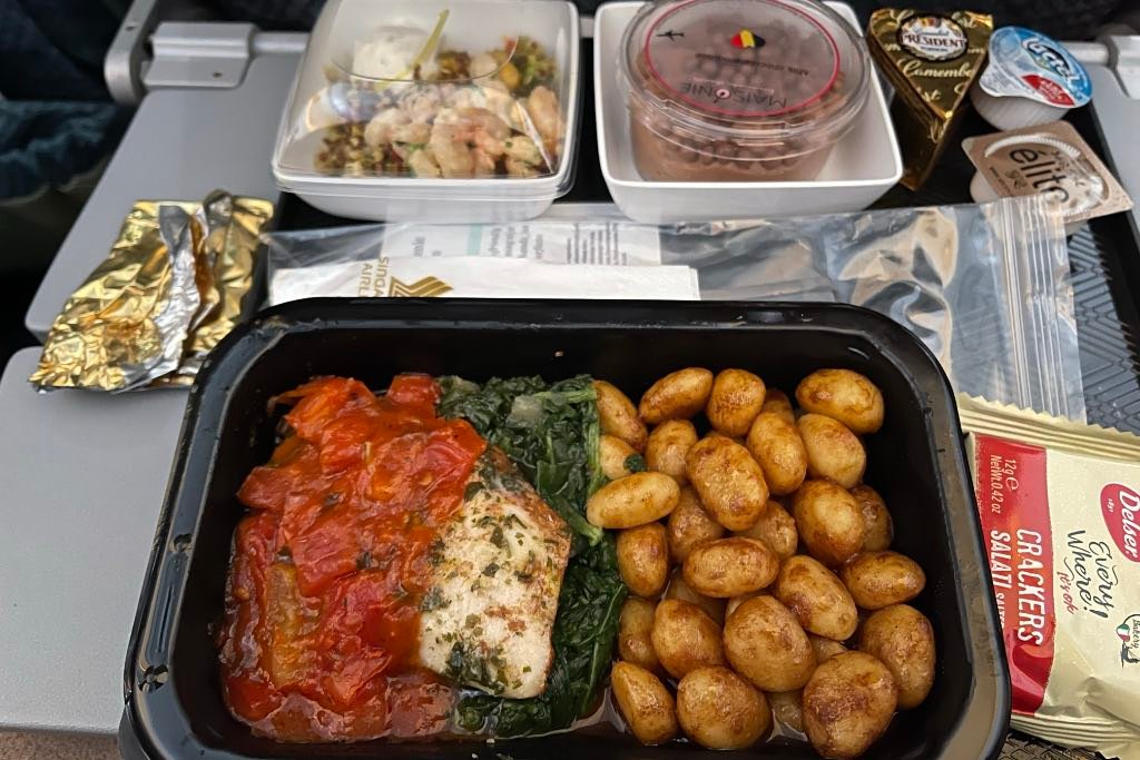 Singapore Airlines SQ303 BRU-SIN lunch
