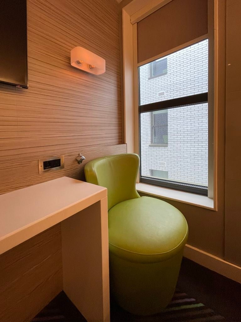 Chair and small counter desk