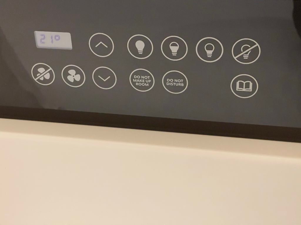 Lights and AC touch panel