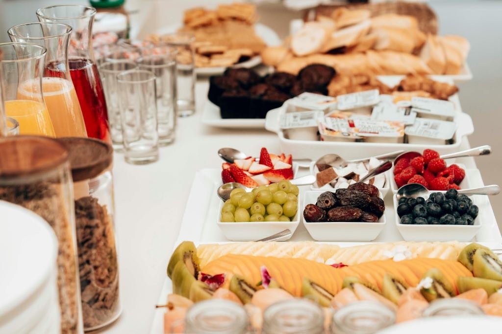 The buffet breakfast